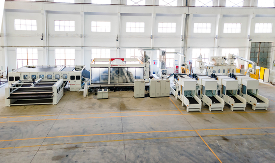 Linha de produção de geotextil de tecidos não tecidos de perfuramento de agulhas de 8 m