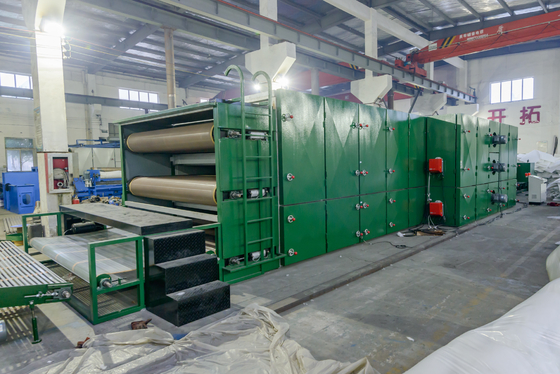 Máquina do forno de secagem do colchão da fibra da palma de coco/linha de produção não tecida da tela