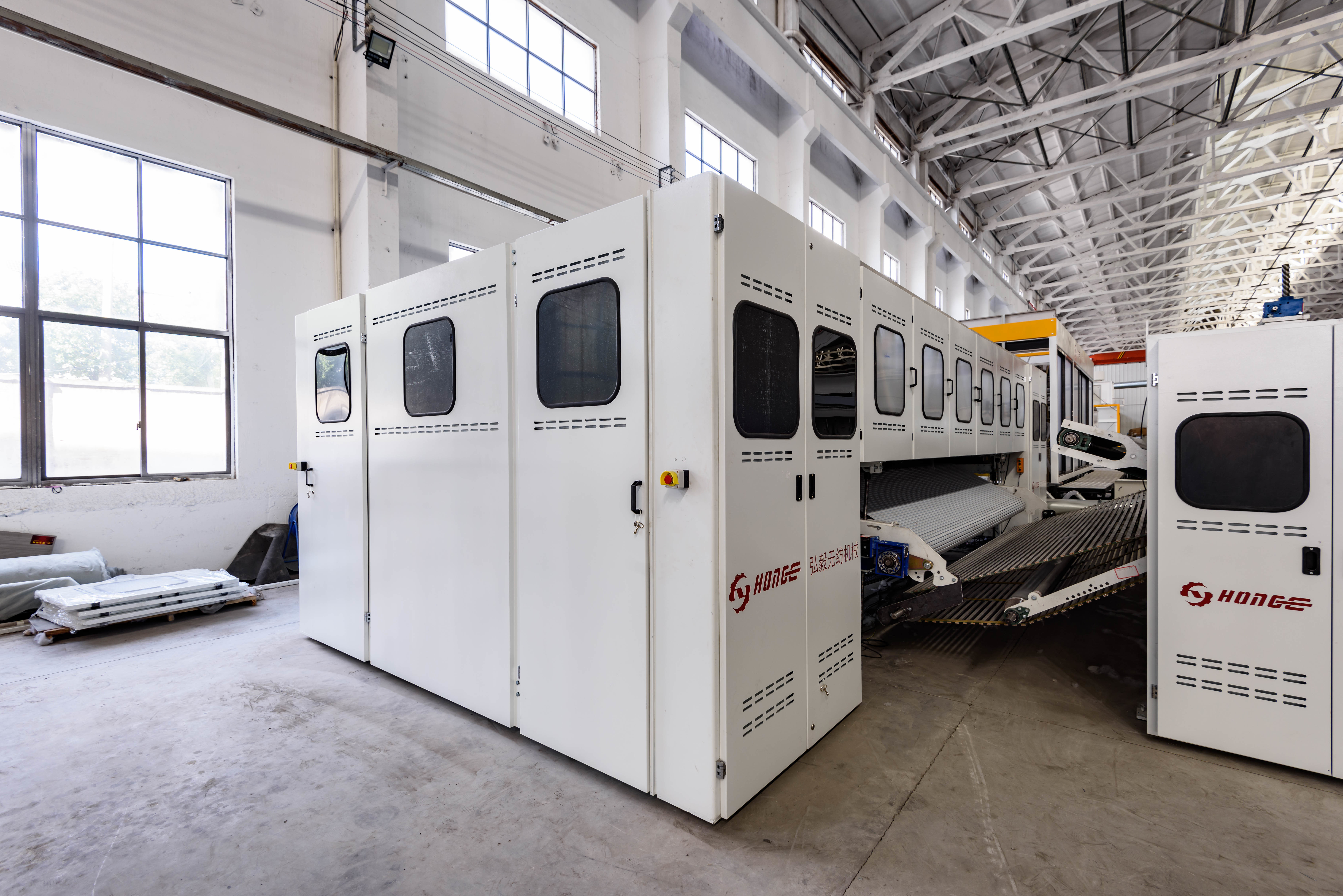 Equipamento e máquina de tecido de tecido cruzado branco de alta capacidade