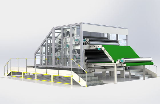 100m/min New design high speed double cylinder nonwoven carding machine for wool